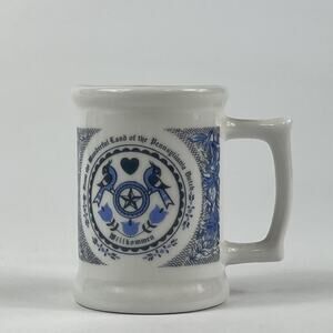 Pennsylvania Dutch Willkommen Miniature Novelty Mug Cup Travel Souvenir Vintage